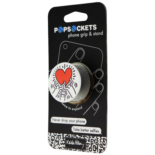 PopSockets: Grip and Stand for Phones & Tablets - Keith Haring 3 Figures / Heart Cell Phone - Mounts & Holders PopSockets    - Simple Cell Bulk Wholesale Pricing - USA Seller