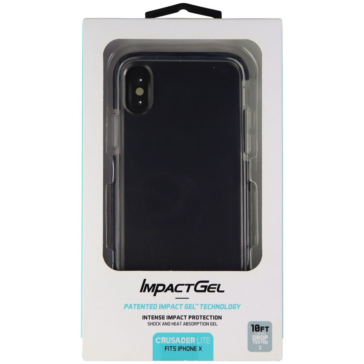Impact Gel Crusader Lite Case for Apple iPhone Xs/X - Clear / Black Cell Phone - Cases, Covers & Skins Impact Gel - Simple Cell Bulk Wholesale Pricing - USA Seller