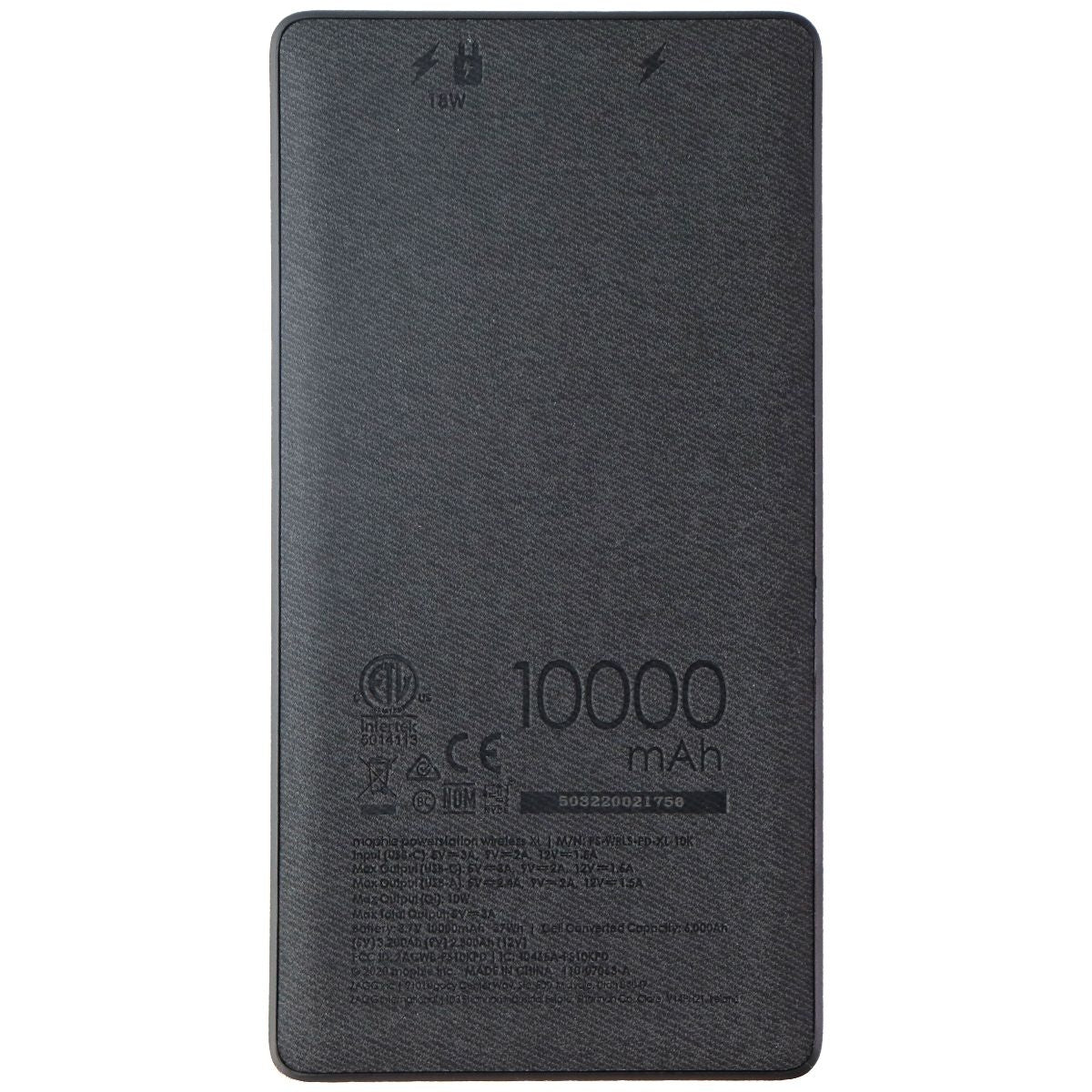 Mophie Powerstation Wireless 10,000mAh USB-C Power Bank with Qi Charging Cell Phone - Chargers & Cradles Mophie - Simple Cell Bulk Wholesale Pricing - USA Seller