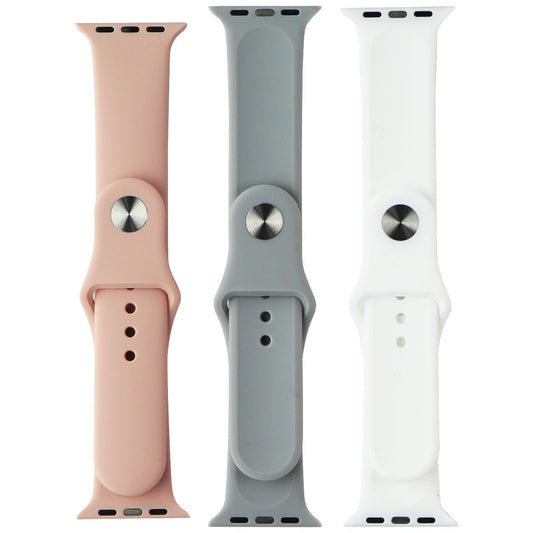 PureGear Watch Band Set for Apple Watch 38/40/41mm - White/Pink/Gray Smart Watch Accessories - Watch Bands PureGear - Simple Cell Bulk Wholesale Pricing - USA Seller