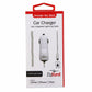 ZipKord 2.4A Coiled Car Charger w/ Apple Connector White iPhone X 8 7
