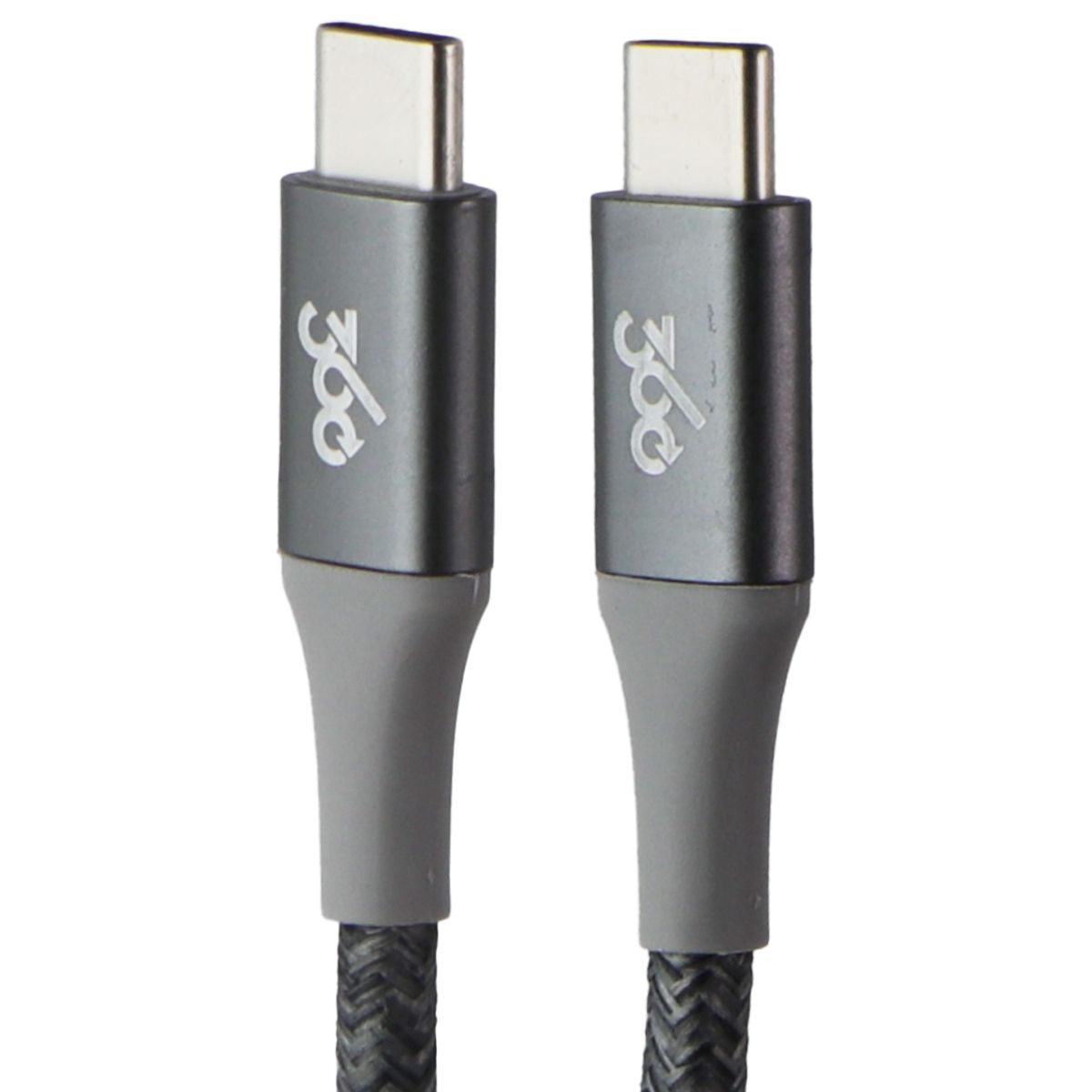 360 Electrical (8FT) Braided USB-C to USB-C Charge and Sync Cable - Gray Cell Phone - Cables & Adapters 360 Electrical    - Simple Cell Bulk Wholesale Pricing - USA Seller