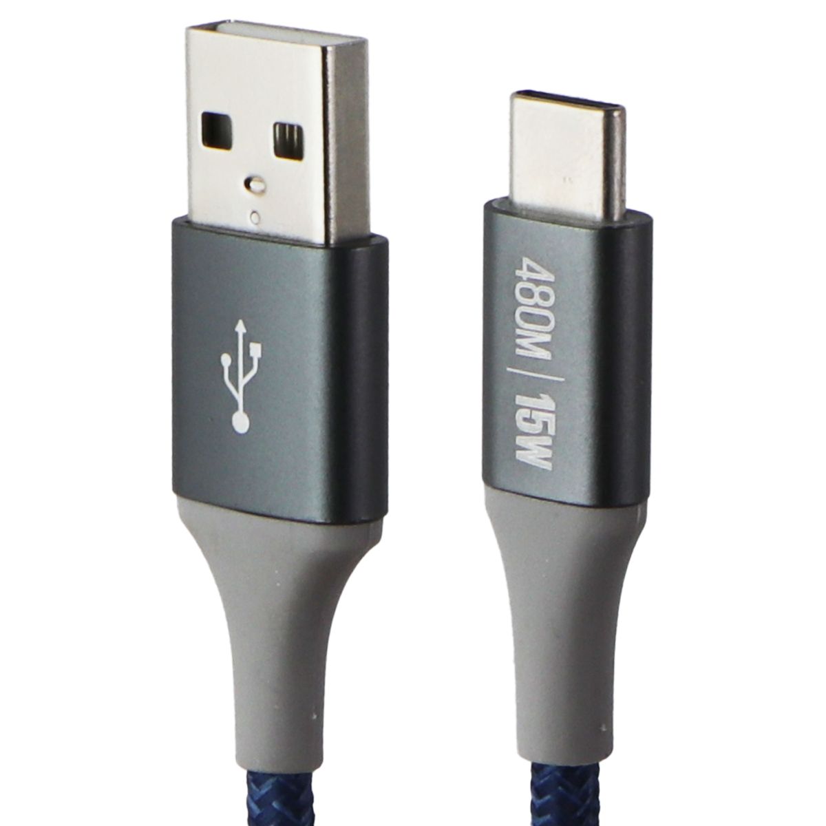 360 Electrical (4-Ft) HabitatCharge USB-C to USB Braided Cable - Blue Cell Phone - Cables & Adapters 360 Electrical    - Simple Cell Bulk Wholesale Pricing - USA Seller