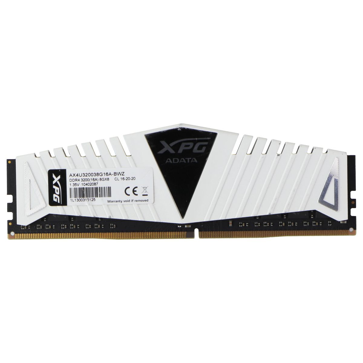 ADATA XPG (8GB) DDR4 3200MHz Desktop RAM 1.35V (AX4U320038G16A-BWZ) Computer Parts - Memory (RAM) ADATA    - Simple Cell Bulk Wholesale Pricing - USA Seller