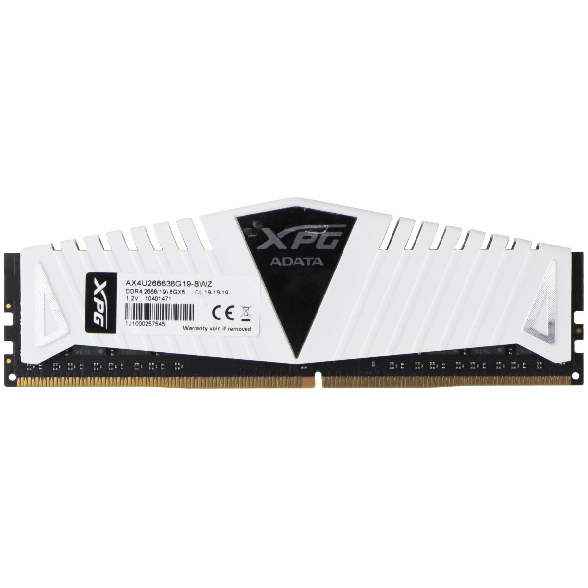 ADATA XPG (8GB) DDR4 2666MHz Desktop RAM CL19 1.2V AX4U266638G19-BWZ Computer Parts - Memory (RAM) ADATA    - Simple Cell Bulk Wholesale Pricing - USA Seller