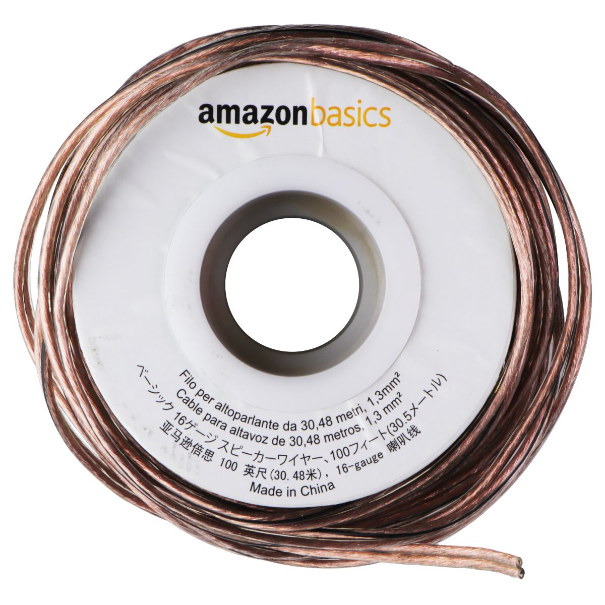 Amazon Basics 16-Gauge Speaker Wire Cable (100 Feet) - Bronze Computer/Network - Audio Cables & Adapters Amazon Basics    - Simple Cell Bulk Wholesale Pricing - USA Seller