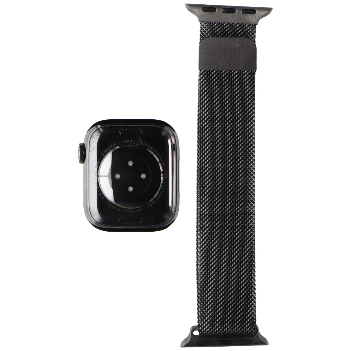 Apple Watch Series 7 (GPS + LTE) A2476 (41mm) Graphite SS/Graphite Milanese Loop Smart Watches Apple    - Simple Cell Bulk Wholesale Pricing - USA Seller