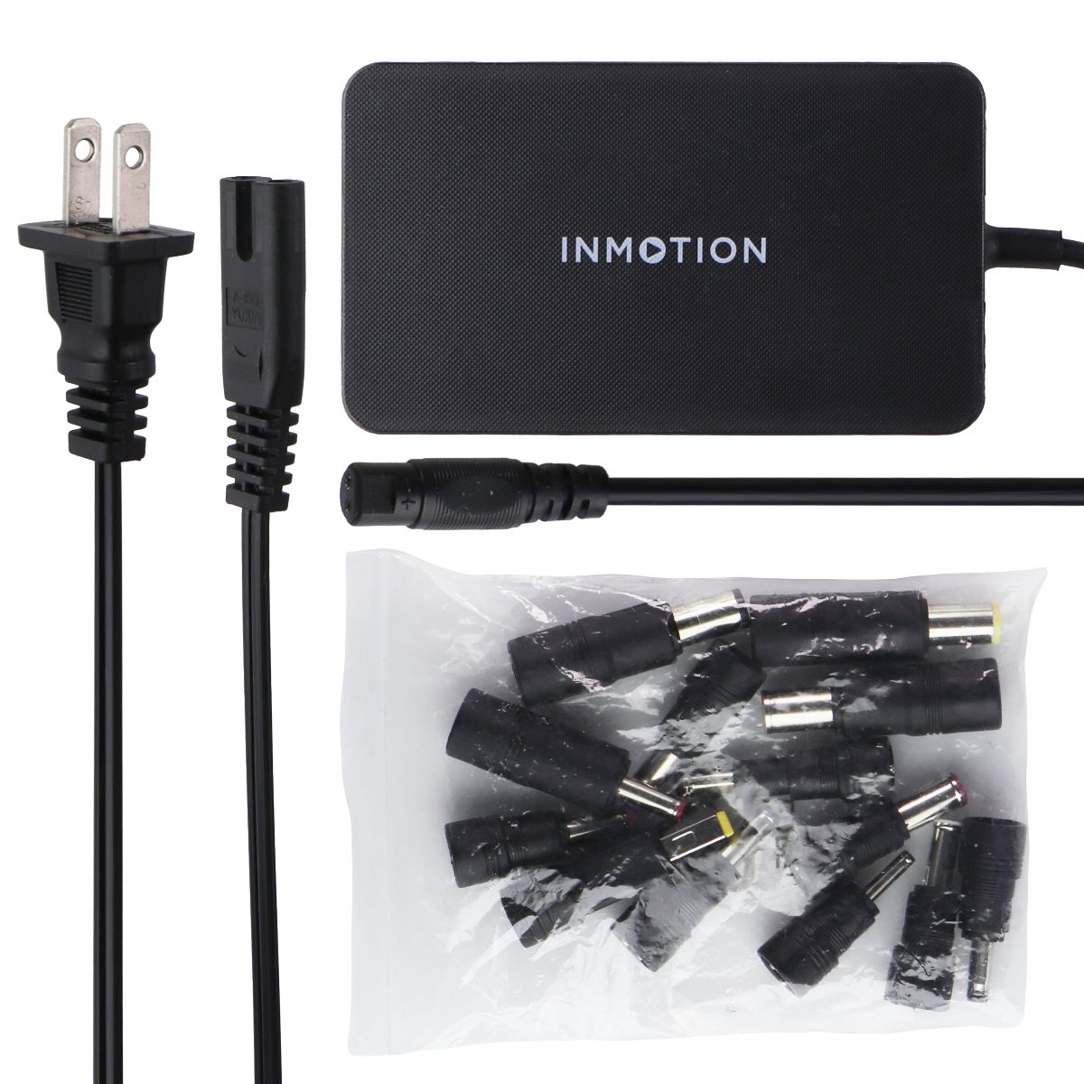 InMotion 90-Watt (2m/6.6-Ft) Universal Laptop Charger with 13 Connectors - Black Computer Accessories - Laptop Power Adapters/Chargers InMotion    - Simple Cell Bulk Wholesale Pricing - USA Seller