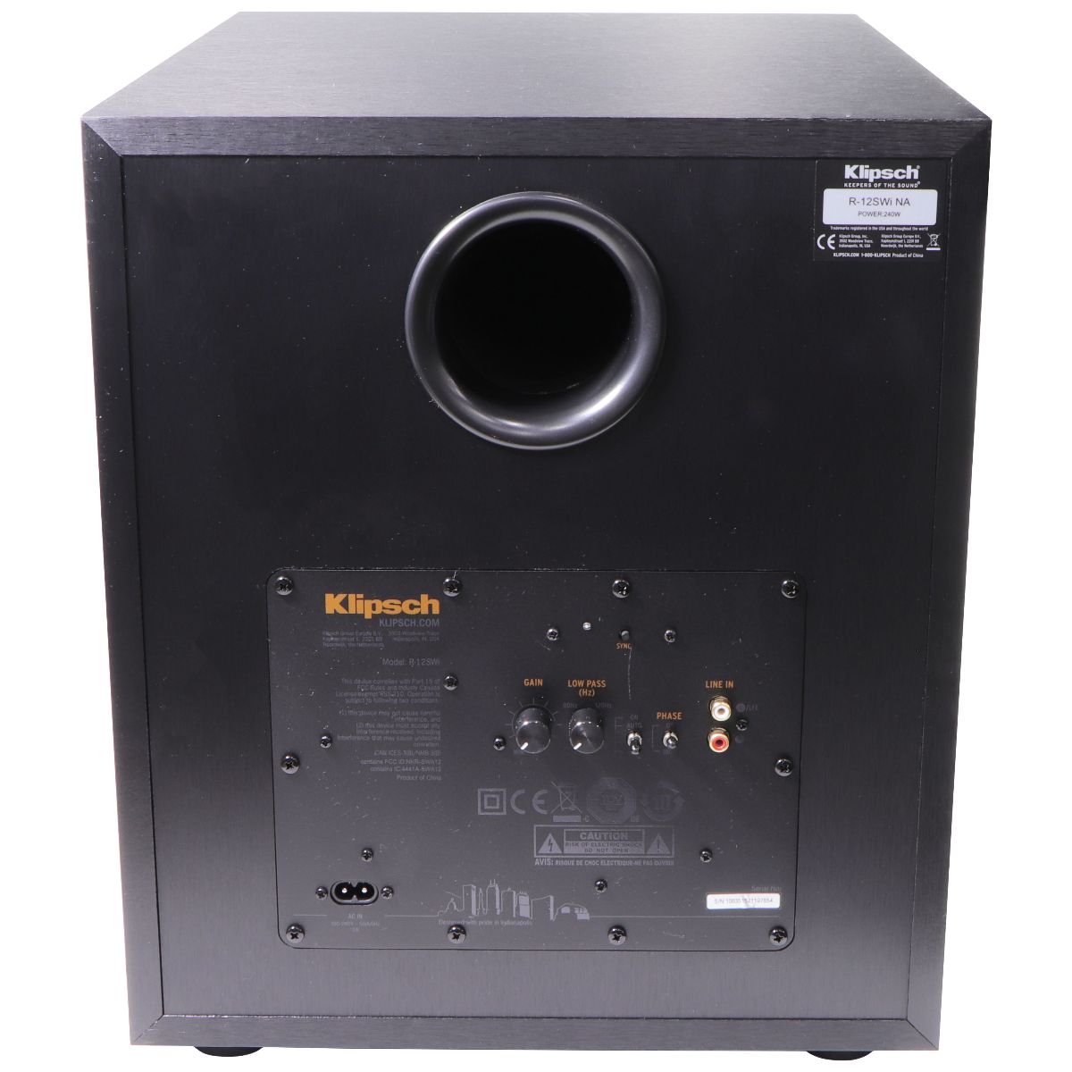 Klipsch R-12SWi 12-inch (400W) Wireless Subwoofer Home Multimedia - Home Speakers & Subwoofers Klipsch    - Simple Cell Bulk Wholesale Pricing - USA Seller