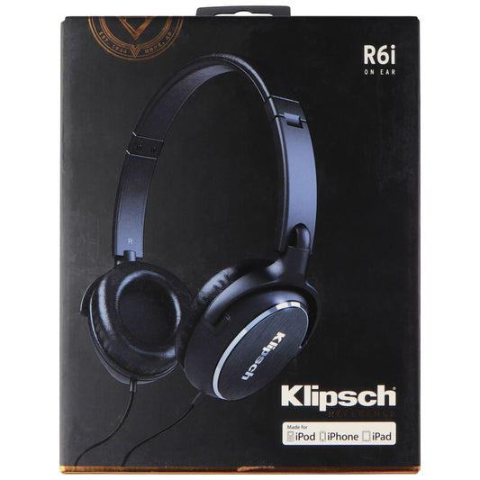 Klipsch R6i On-Ear Wired Headphones MFI for iPod/iPhone/iPad - Black Portable Audio - Headphones Klipsch    - Simple Cell Bulk Wholesale Pricing - USA Seller