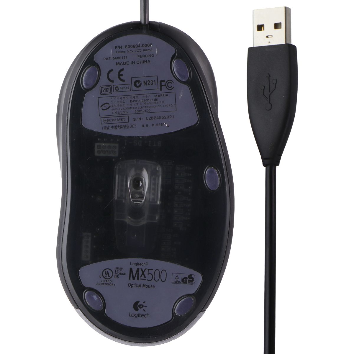 Logitech MX500 Optical Wired USB Mouse for Windows PC & More - Silver/Black Keyboards/Mice - Mice, Trackballs & Touchpads Logitech    - Simple Cell Bulk Wholesale Pricing - USA Seller