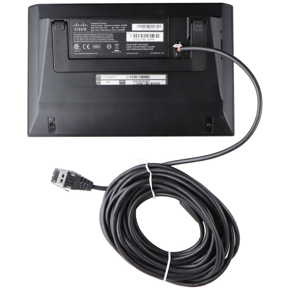 Cisco Telepresence Touchscreen Control Panel (CTS-CTRL-DV8) TV, Video & Audio Accessories - Other TV, Video & Audio Accs Cisco    - Simple Cell Bulk Wholesale Pricing - USA Seller