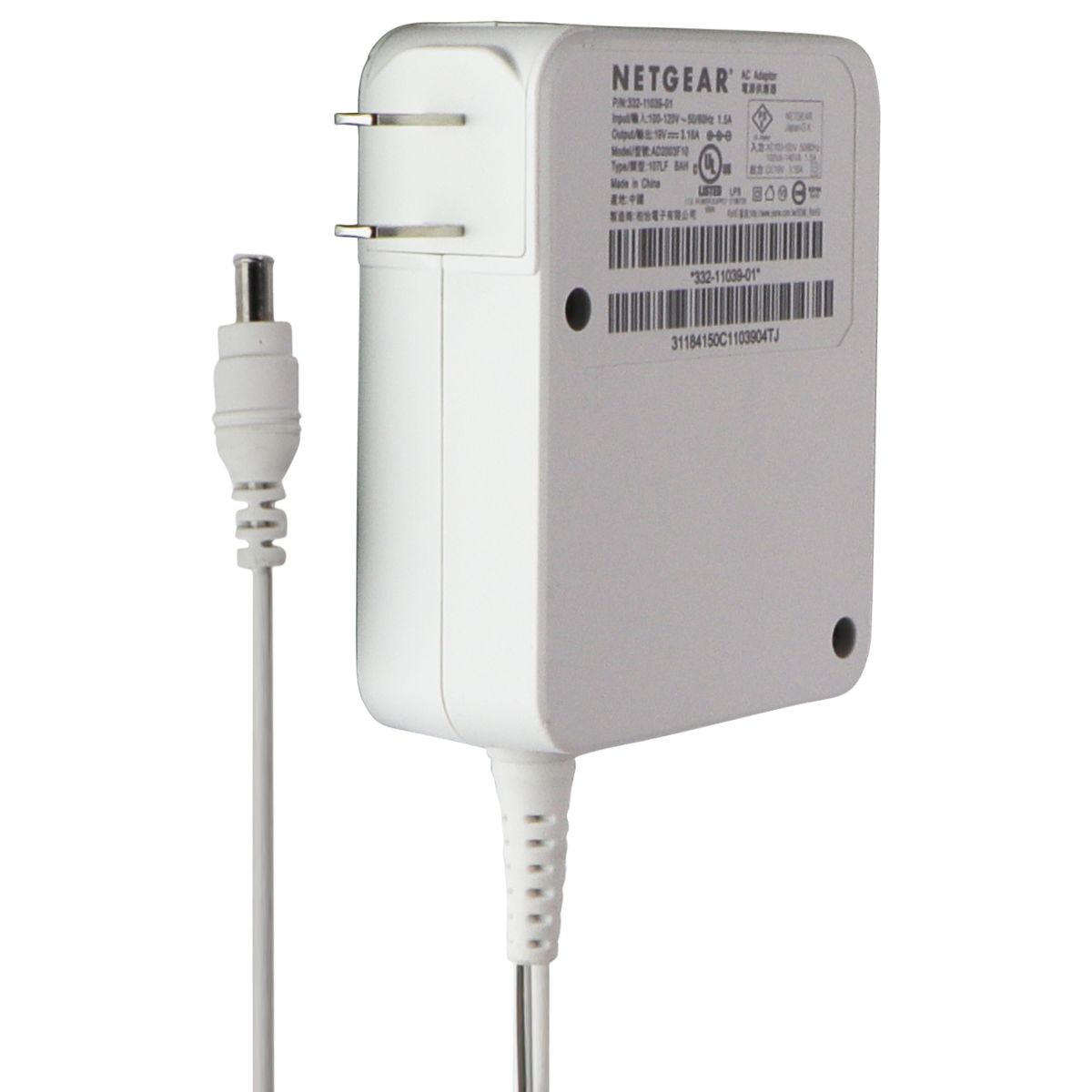 NetGear AC Adapter Wall Power Supply - White (AD2003F10 / 332-11039-01) Multipurpose Batteries & Power - Multipurpose AC to DC Adapters Netgear    - Simple Cell Bulk Wholesale Pricing - USA Seller
