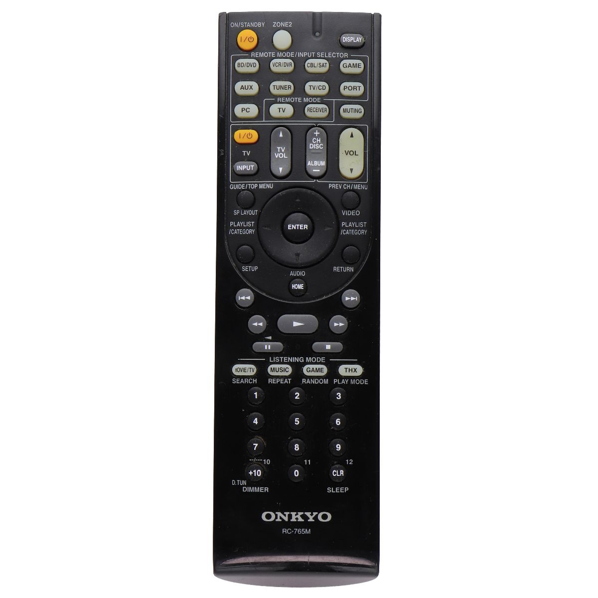 Onkyo Remote Control (RC-765M) for Select Onkyo Devices - Black TV, Video & Audio Accessories - Remote Controls Onkyo    - Simple Cell Bulk Wholesale Pricing - USA Seller