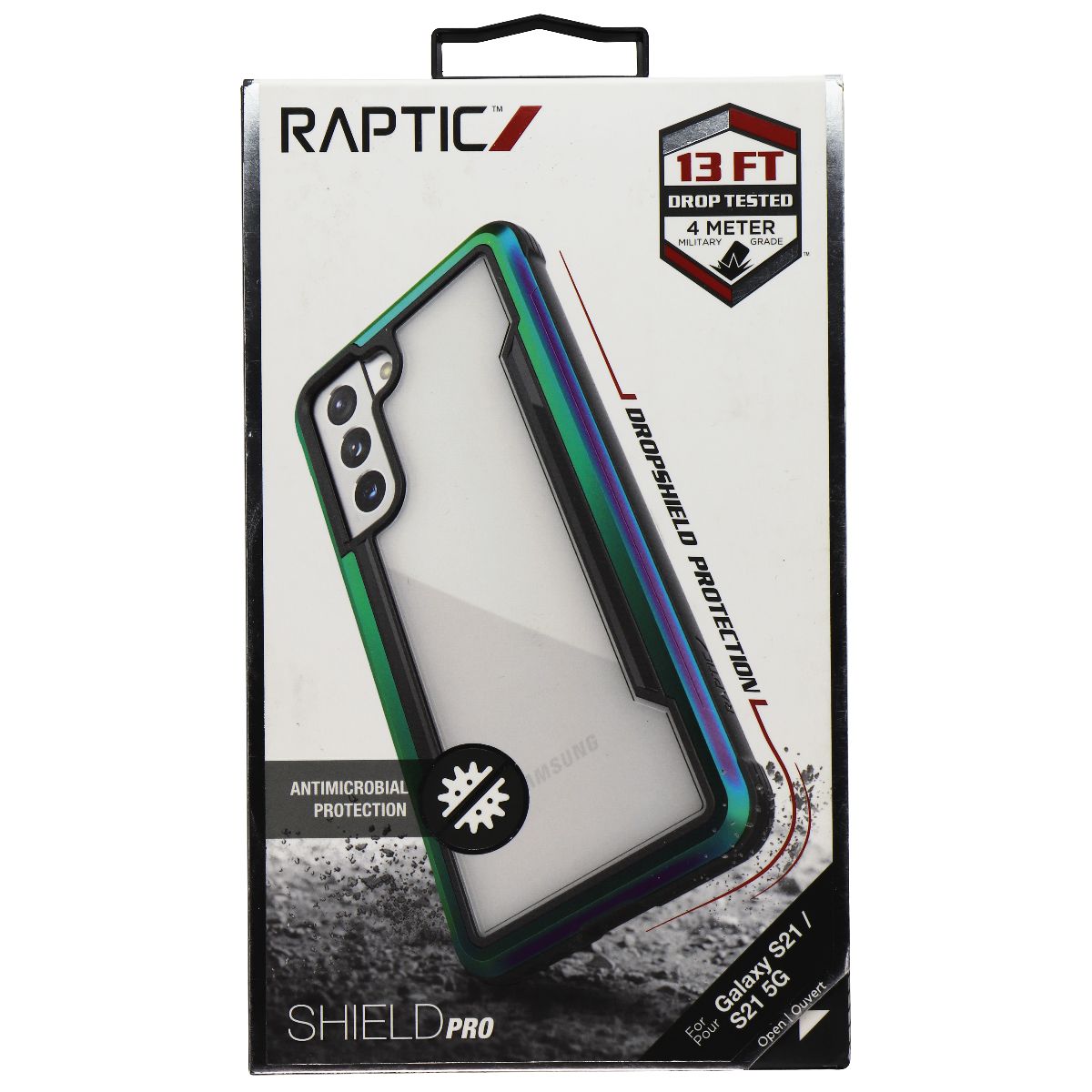 Raptic Shield Pro Series Case for Samsung Galaxy S21 / S21 5G - Iridescent Cell Phone - Cases, Covers & Skins Raptic    - Simple Cell Bulk Wholesale Pricing - USA Seller