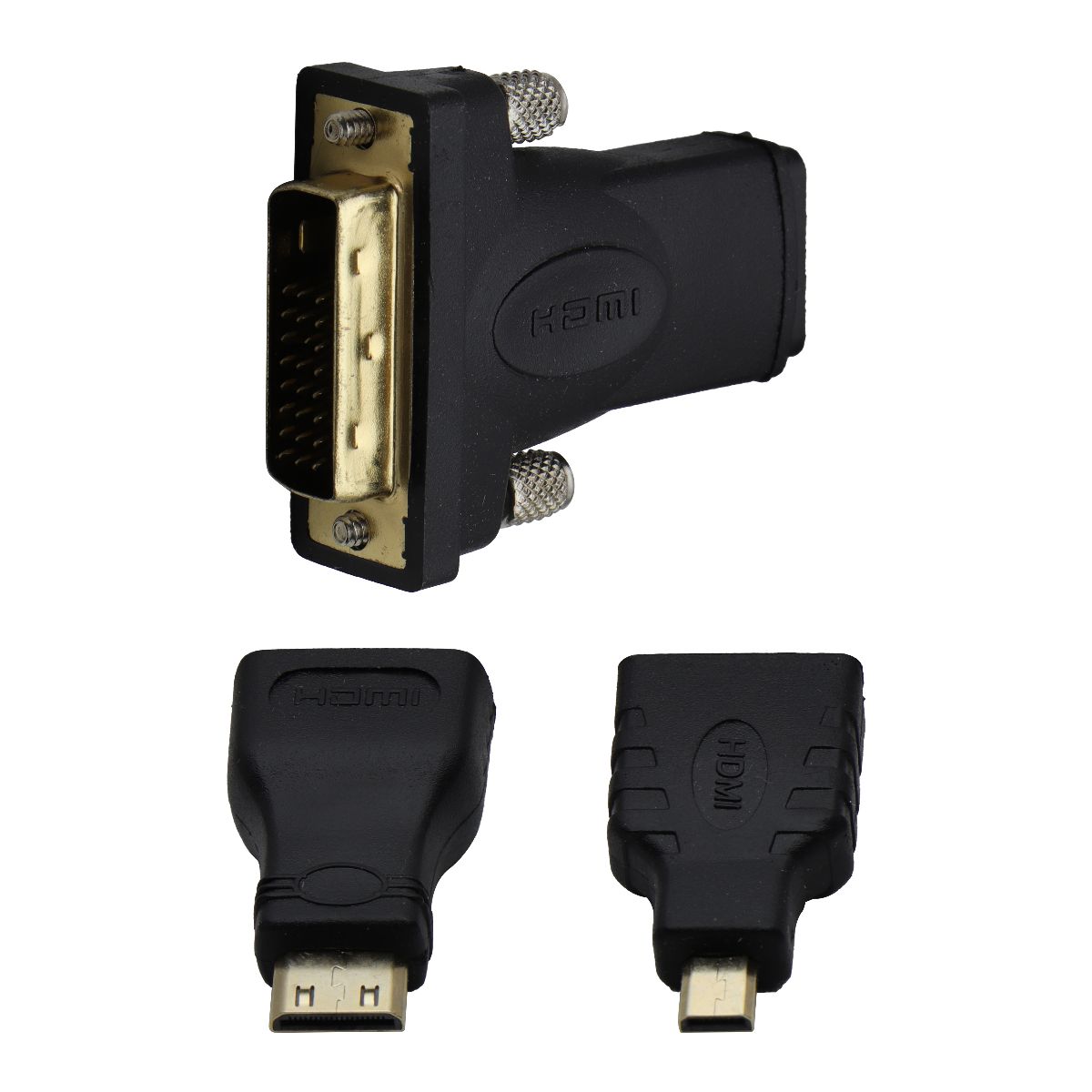 ReTrak Retrackable HDMI A/V Cable with Mini/Micro HDMI & DVI (5-Foot) - Black Cell Phone - Cables & Adapters ReTrak    - Simple Cell Bulk Wholesale Pricing - USA Seller