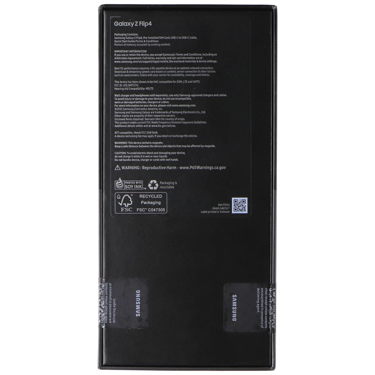 Samsung Galaxy Z Flip4 (6.7-inch) (SM-F721U) Verizon - 256GB / Bora Purple Cell Phones & Smartphones Samsung    - Simple Cell Bulk Wholesale Pricing - USA Seller