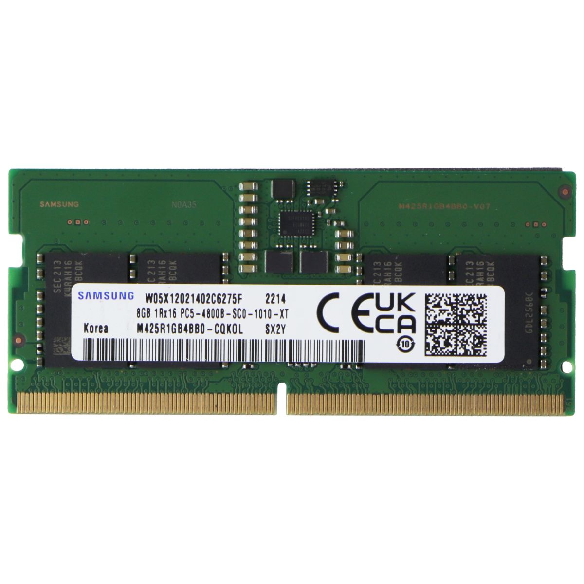 Samsung (8GB) DDR5 1Rx16 (PC4-3200AA) Laptop RAM Memory M425R1GB4BB0-CQK Computer Parts - Memory (RAM) Samsung    - Simple Cell Bulk Wholesale Pricing - USA Seller