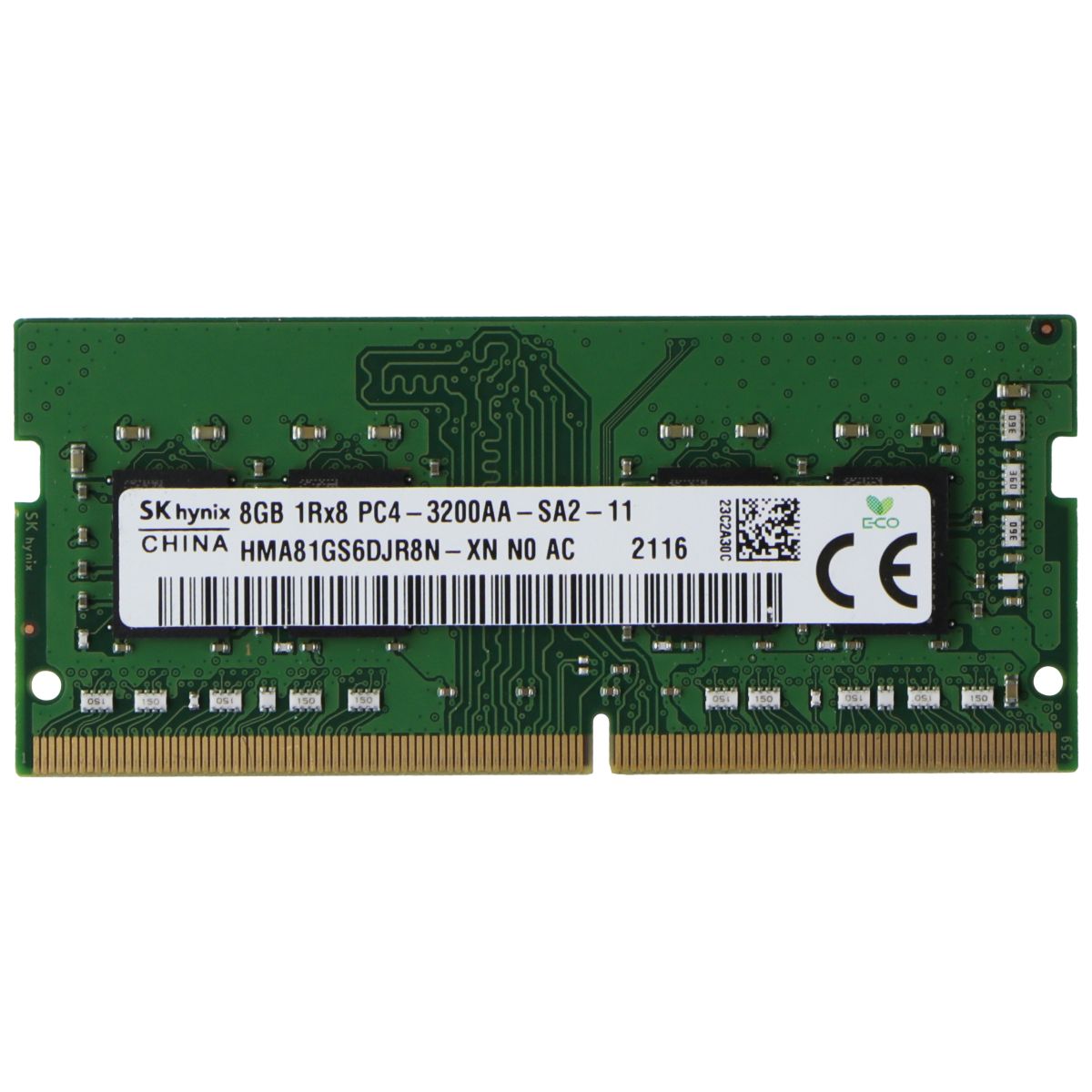 SK Hynix (8GB) DDR4 1Rx8 (PC4-25600) Laptop RAM Memory HMA81GS6DJR8N-XN NO AC Computer Parts - Memory (RAM) SK Hynix    - Simple Cell Bulk Wholesale Pricing - USA Seller