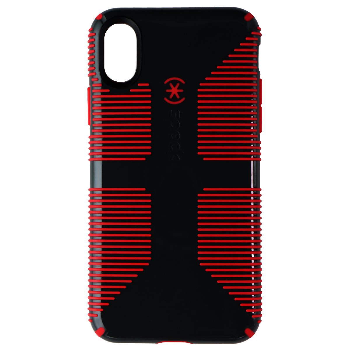 Speck CandyShell GRIP Series Case for Apple iPhone Xs/X - Dark Gray/Red Cell Phone - Cases, Covers & Skins Speck    - Simple Cell Bulk Wholesale Pricing - USA Seller