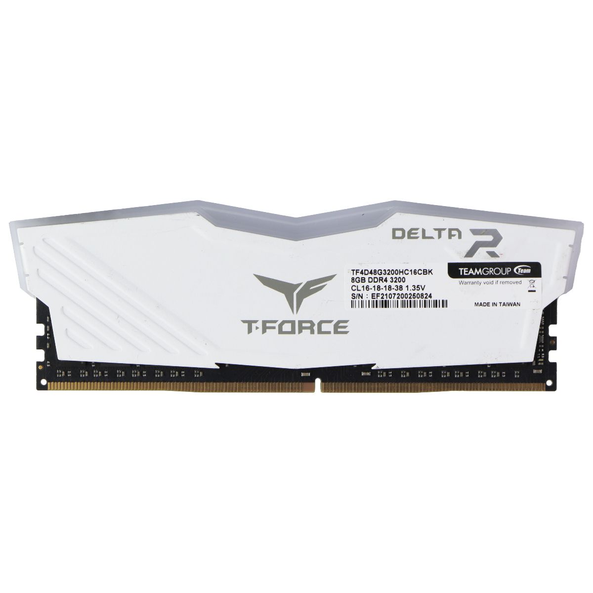 T-Force Delta (8GB) DDR4 1Rx8 (PC4-25600) Laptop RAM Memory TF4D48G3200HC16CBK Computer Parts - Memory (RAM) T-Force    - Simple Cell Bulk Wholesale Pricing - USA Seller