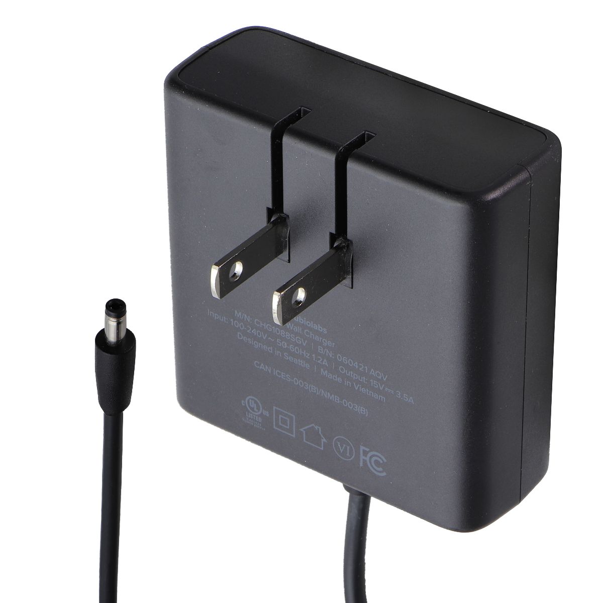 Ubiolabs Wall Charger for Wireless Qi Charger 15V 3.5A CHG1088SGV - Black Multipurpose Batteries & Power - Multipurpose AC to DC Adapters ubiolabs    - Simple Cell Bulk Wholesale Pricing - USA Seller