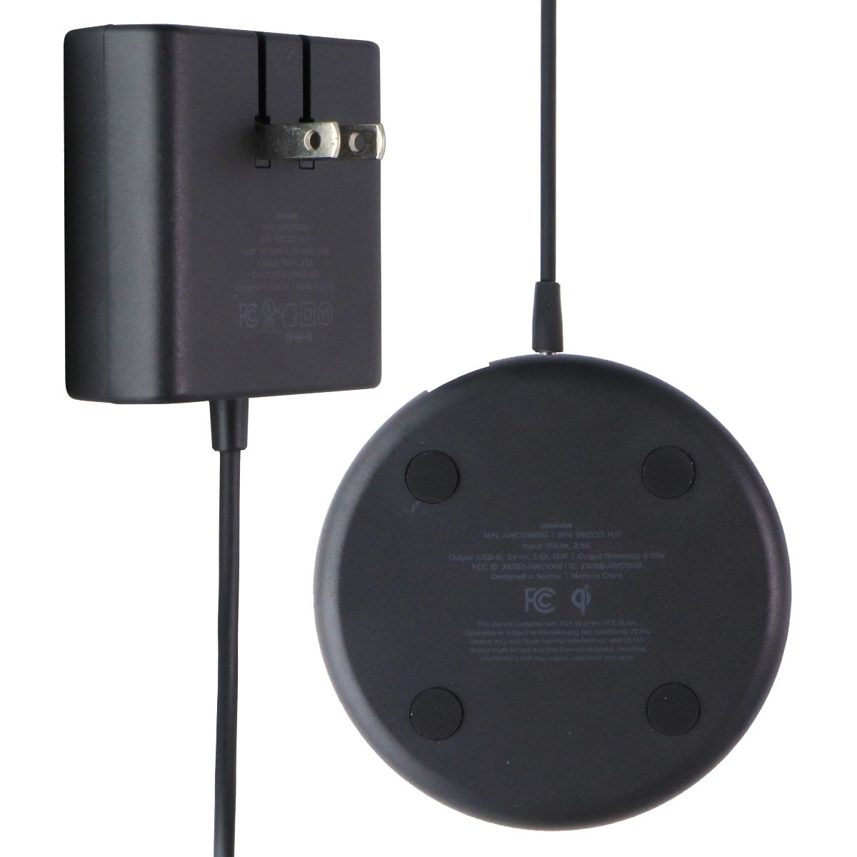 Ubio Labs Wireless Charging Pad for Qi Enabled Phones - Black (AWC1068SG) Cell Phone - Chargers & Cradles Ubio Labs    - Simple Cell Bulk Wholesale Pricing - USA Seller