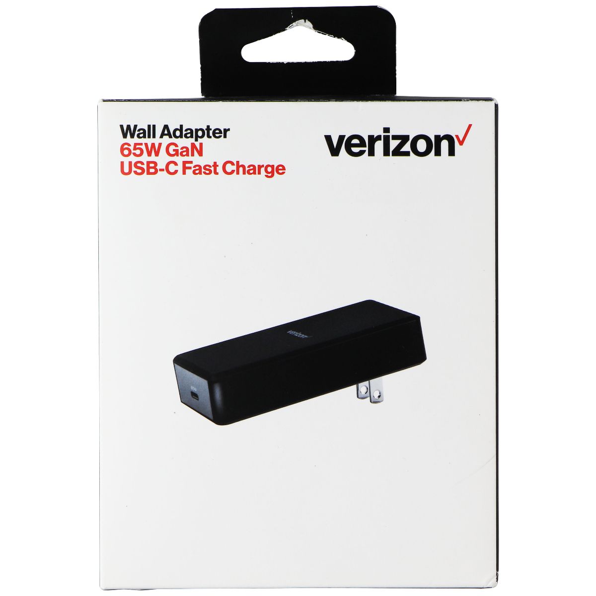 Verizon (65W) GaN USB-C Fast Charge Wall Adapter - Black Cell Phone - Cables & Adapters Verizon    - Simple Cell Bulk Wholesale Pricing - USA Seller