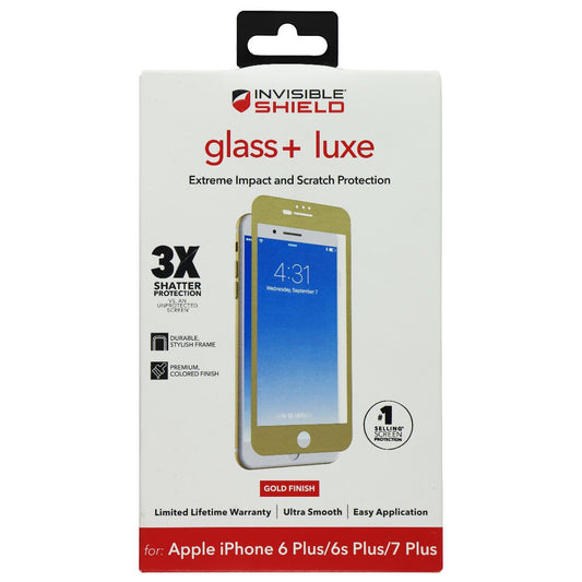 InvisibleShield Glass + Luxe Screen for Apple iPhone 7 Plus/6s Plus/6 Plus Cell Phone - Screen Protectors Zagg    - Simple Cell Bulk Wholesale Pricing - USA Seller
