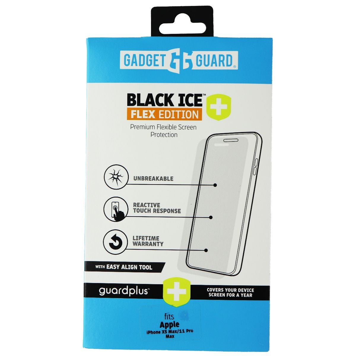 Gadget Guard Black Ice+ (Plus) Flex Protector for iPhone 11 Pro Max/Xs Max Cell Phone - Screen Protectors Gadget Guard    - Simple Cell Bulk Wholesale Pricing - USA Seller