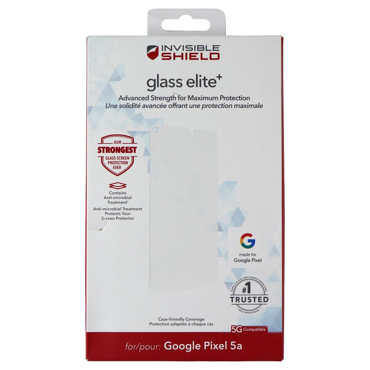 ZAGG (Glass Elite+) Screen Protector for Google Pixel 5a - Clear Cell Phone - Screen Protectors Zagg    - Simple Cell Bulk Wholesale Pricing - USA Seller
