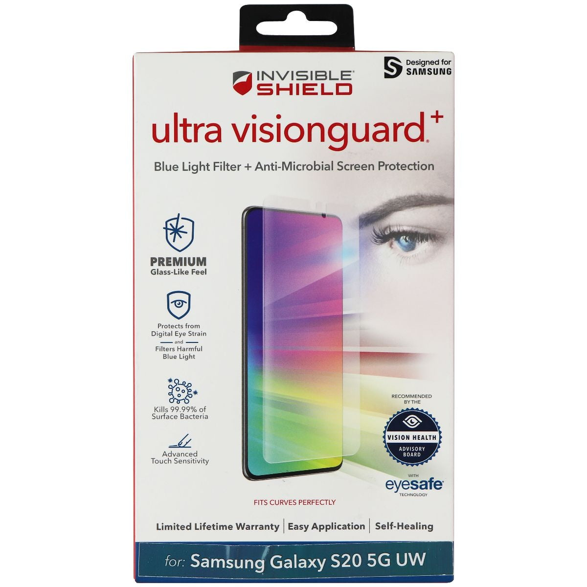 ZAGG InvisibleShield Ultra VisionGuard+ for Samsung Galaxy S20 5G UW - Clear Cell Phone - Screen Protectors Zagg    - Simple Cell Bulk Wholesale Pricing - USA Seller
