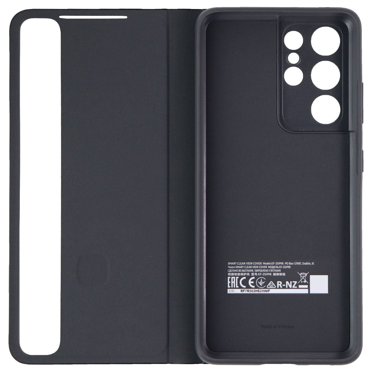 Samsung S-View Flip Cover for Galaxy S21 Ultra & S21 Ultra 5G - Black Cell Phone - Cases, Covers & Skins Samsung    - Simple Cell Bulk Wholesale Pricing - USA Seller