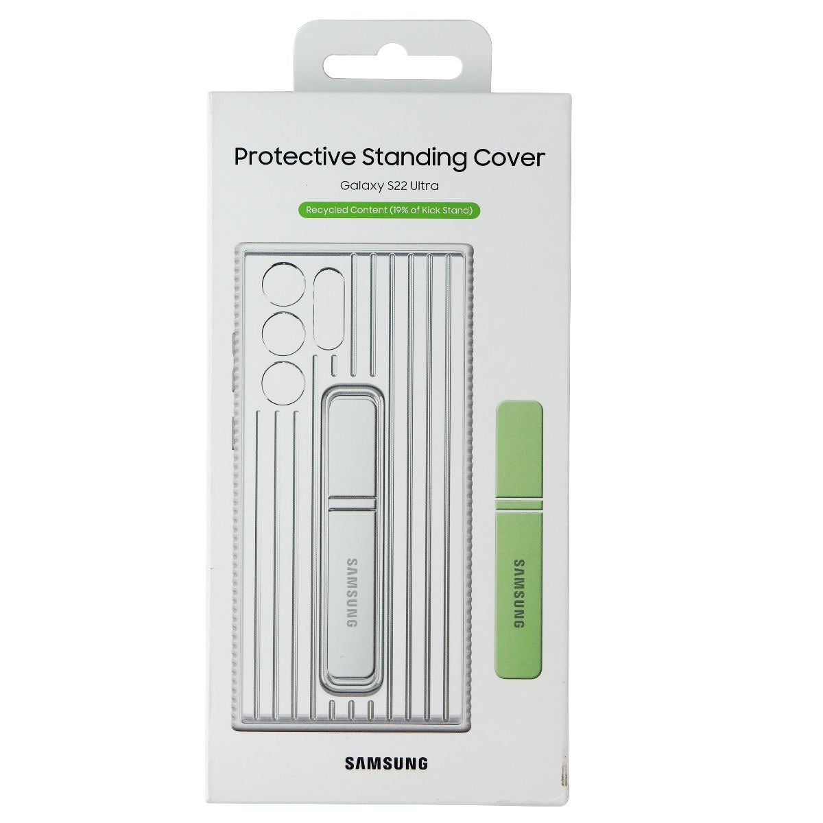 Samsung Protective Series Standing Cover for Samsung Galaxy S22 Ultra - White Cell Phone - Cases, Covers & Skins Samsung    - Simple Cell Bulk Wholesale Pricing - USA Seller