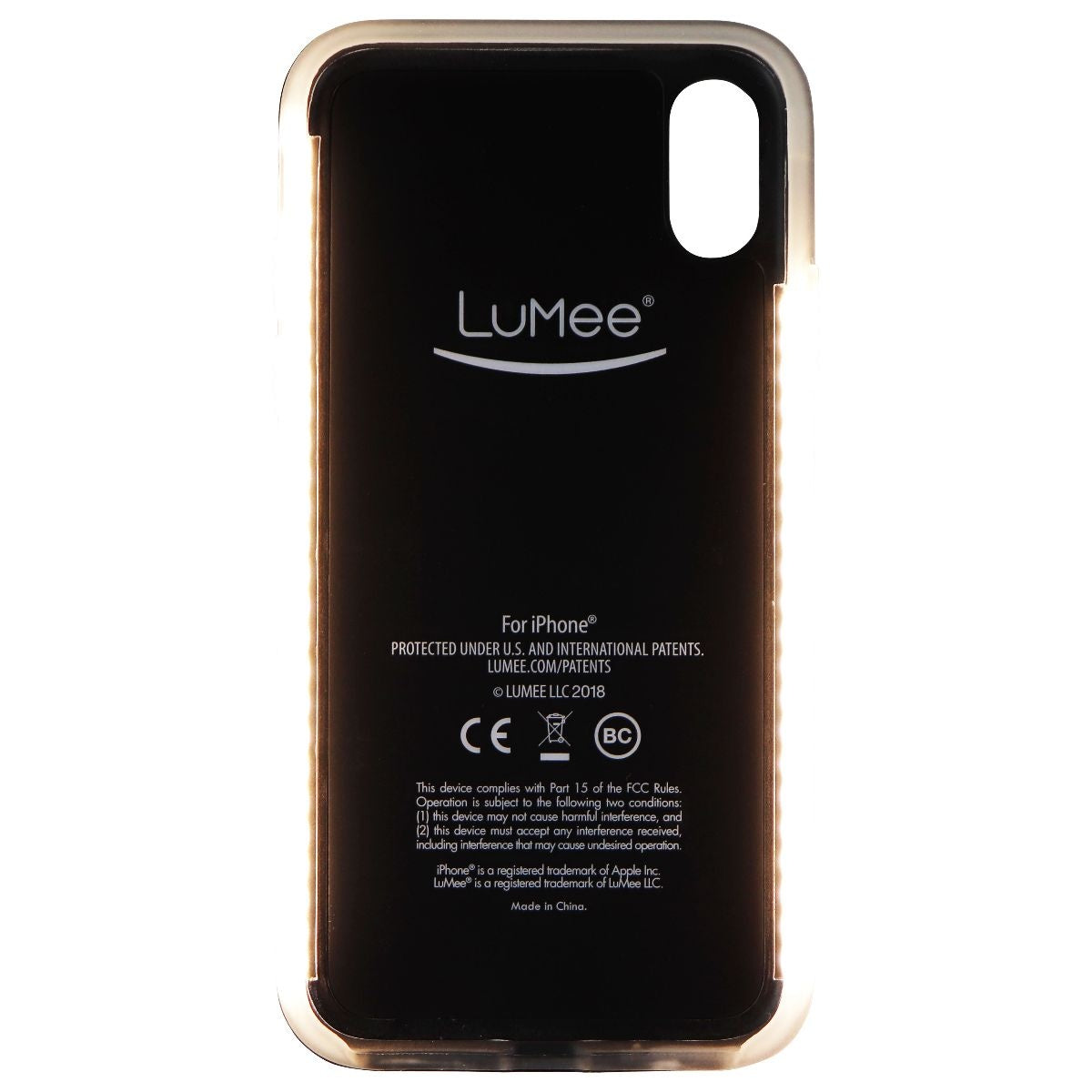 LuMee Duo Series LED Selfie Case for iPhone Xs & iPhone X - Red Glitter Cell Phone - Cases, Covers & Skins LuMee    - Simple Cell Bulk Wholesale Pricing - USA Seller