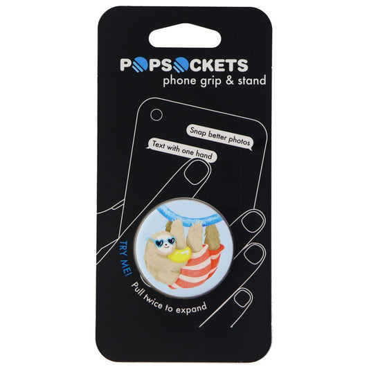 PopSockets: Collapsible Grip & Stand for Phones and Tablets - Vacay Sloth Cell Phone - Mounts & Holders PopSockets    - Simple Cell Bulk Wholesale Pricing - USA Seller