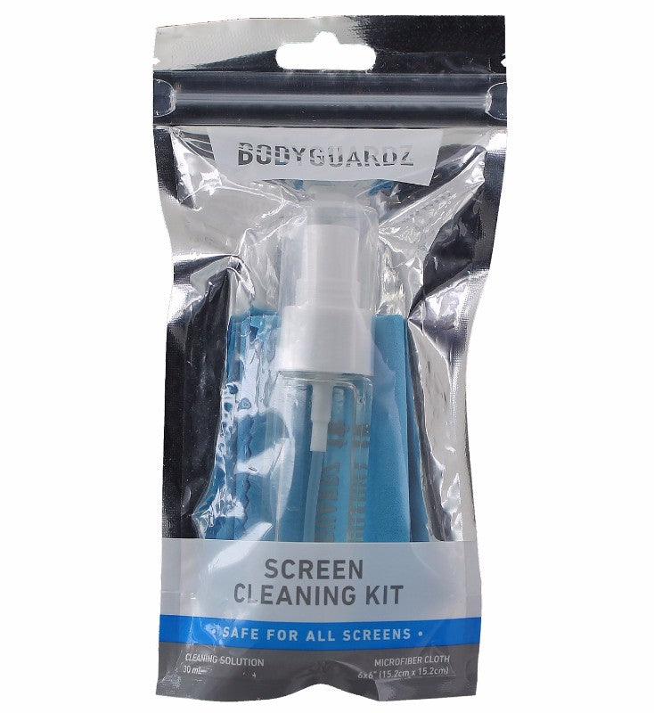 BodyGuardz Screen Cleaning Kit - Cloth and Solution for Monitors, TVs, Phones Computer Accessories - Cleaning Equipment & Kits BODYGUARDZ - Simple Cell Bulk Wholesale Pricing - USA Seller