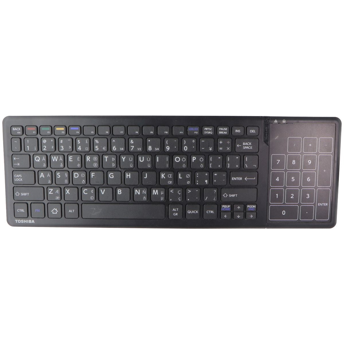 Toshiba Wireless Touchpad Keyboard - Black (U50G) Gaming/Console - Keyboards & Keypads Toshiba    - Simple Cell Bulk Wholesale Pricing - USA Seller