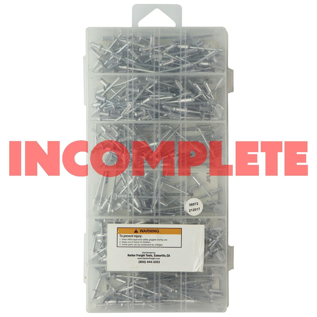 Storehouse 500 Piece Aluminum Blind Rivet Assortment 1/8-in / Dome Head Other Sporting Goods Storehouse    - Simple Cell Bulk Wholesale Pricing - USA Seller
