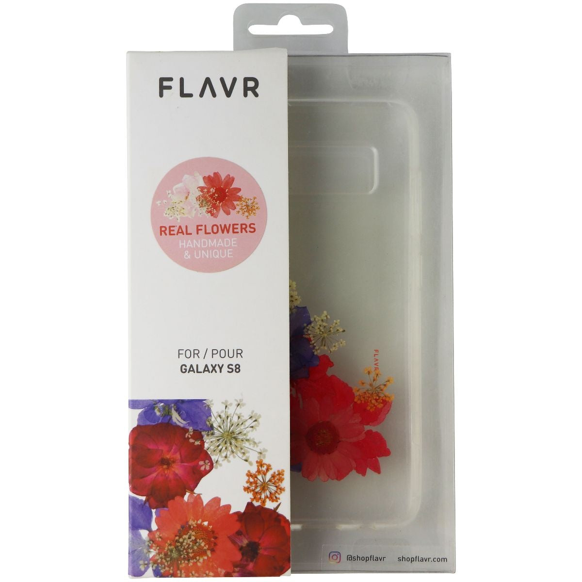 Flavr Amelia Real Flower Case for Samsung Galaxy S8 - Clear/Flowers Cell Phone - Cases, Covers & Skins Flavr    - Simple Cell Bulk Wholesale Pricing - USA Seller