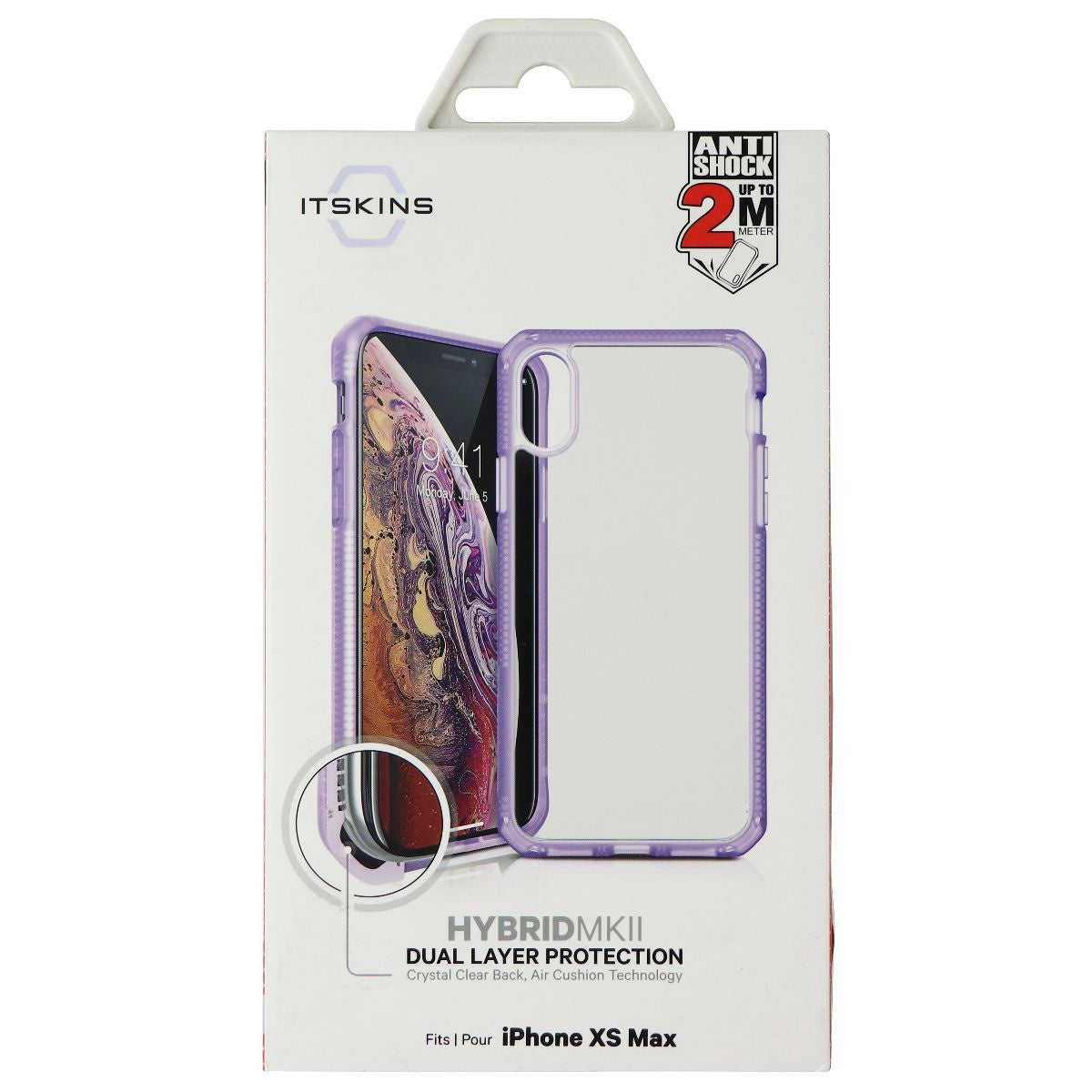 ITSKINS Hybrid Frost Case for Apple iPhone Xs Max - Light Purple and Transparent Cell Phone - Cases, Covers & Skins ITSKINS    - Simple Cell Bulk Wholesale Pricing - USA Seller