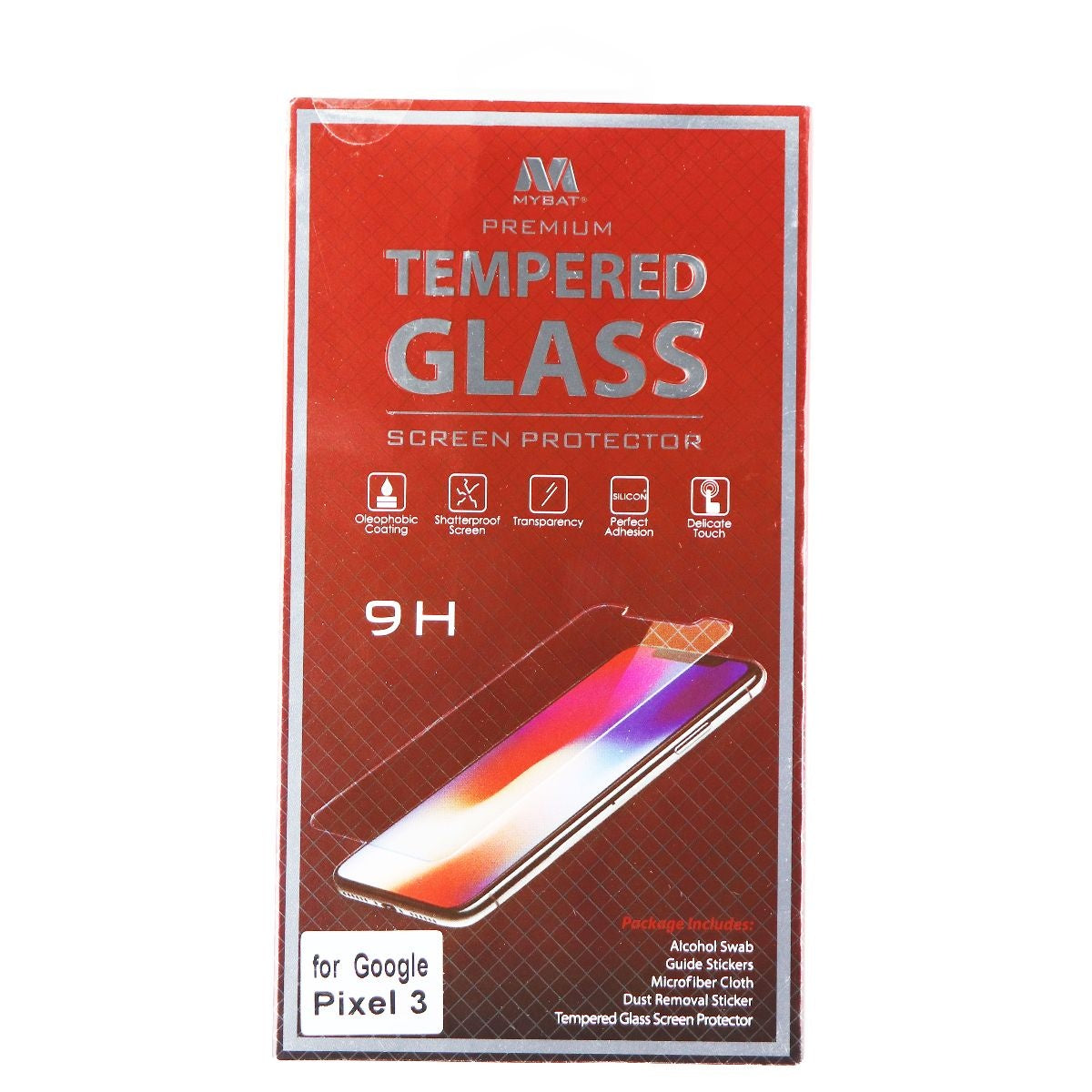 MyBat Tempered Glass Screen Protector for Google Pixel 3 - Clear Cell Phone - Screen Protectors MyBat    - Simple Cell Bulk Wholesale Pricing - USA Seller