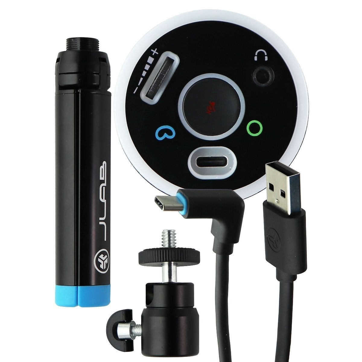 JLab Talk Go USB-C Microphone with Cardioid and Omni - Black/Blue Computer Accessories - Microphones JLAB    - Simple Cell Bulk Wholesale Pricing - USA Seller