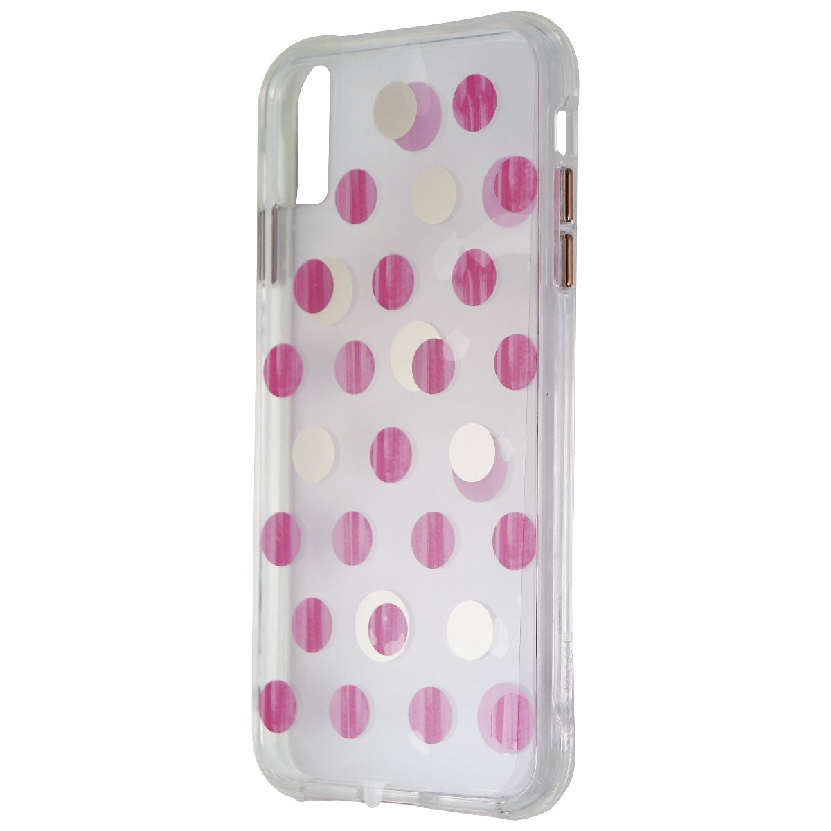 Case-Mate Wallpapers Series Case for iPhone Xs Max - Pink Metallic Dots/Clear Cell Phone - Cases, Covers & Skins Case-Mate    - Simple Cell Bulk Wholesale Pricing - USA Seller