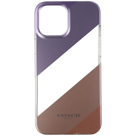 Coach Protective Case for Apple iPhone 12 Pro Max - Diagonal Stripe Metallic Cell Phone - Cases, Covers & Skins Coach    - Simple Cell Bulk Wholesale Pricing - USA Seller