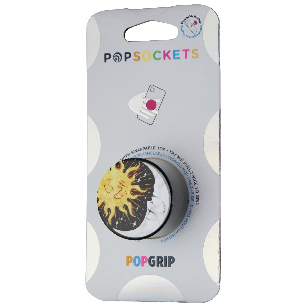 PopSockets PopGrip Swappable Top for Phones and Tablets - Sun and Moon Cell Phone - Mounts & Holders PopSockets    - Simple Cell Bulk Wholesale Pricing - USA Seller