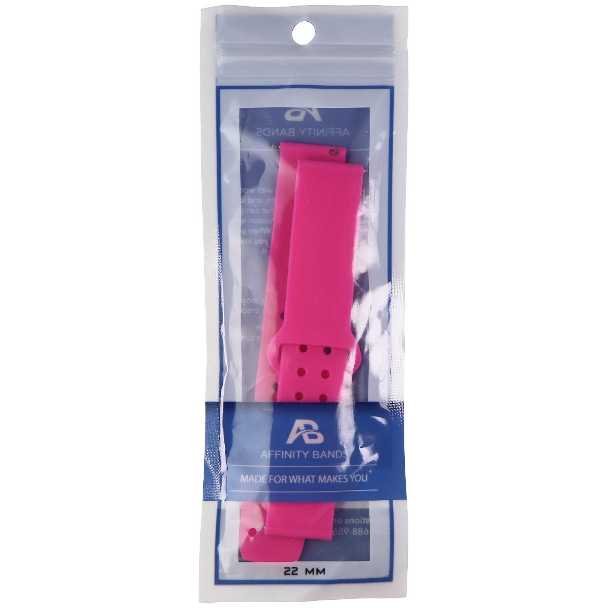 Affinity Bands (22mm) Watch Band for Smartwatches & More - Pink Silicone Smart Watch Accessories - Watch Bands Affinity    - Simple Cell Bulk Wholesale Pricing - USA Seller