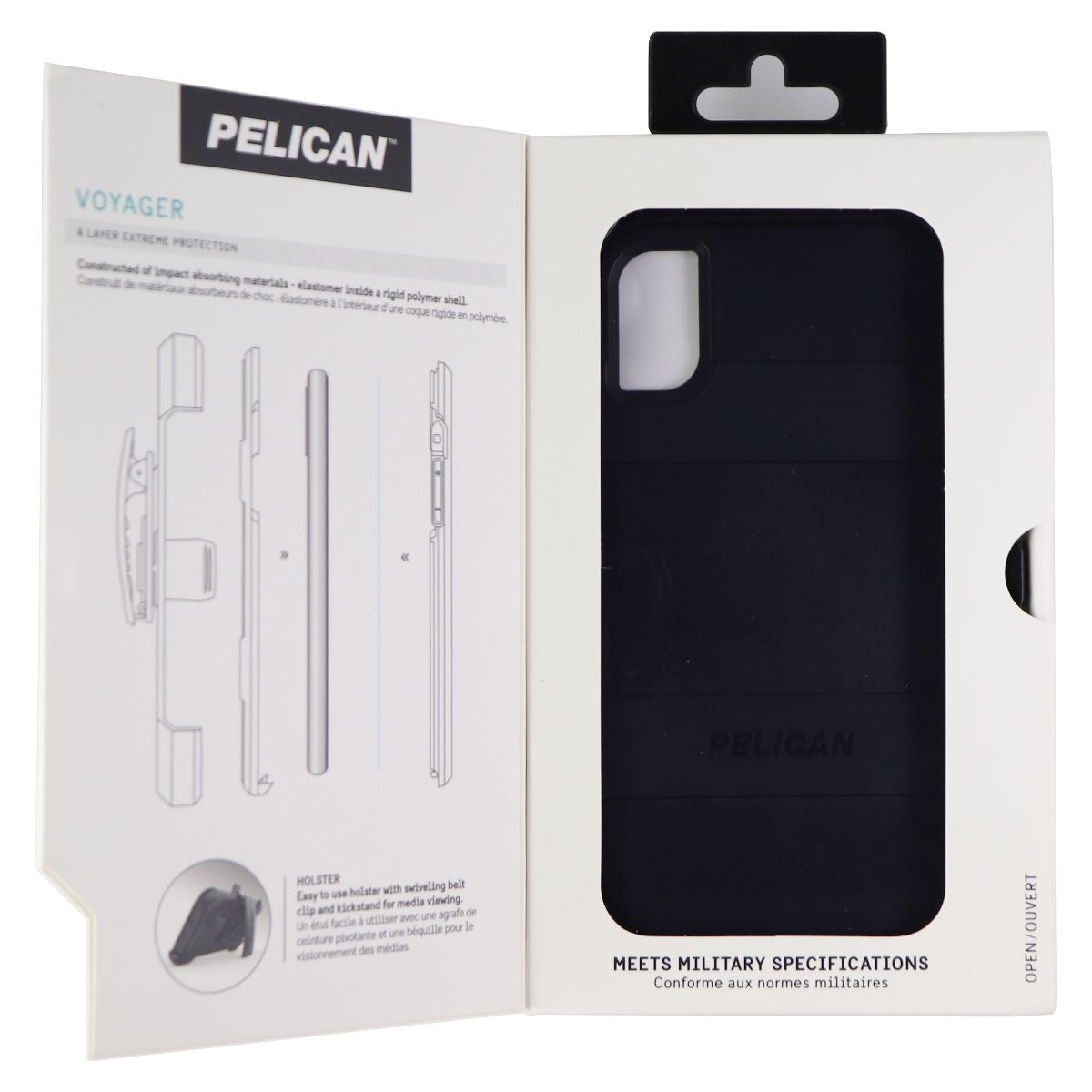 Pelican Voyager Series Hard Case for Apple iPhone X - Black Cell Phone - Cases, Covers & Skins Pelican    - Simple Cell Bulk Wholesale Pricing - USA Seller