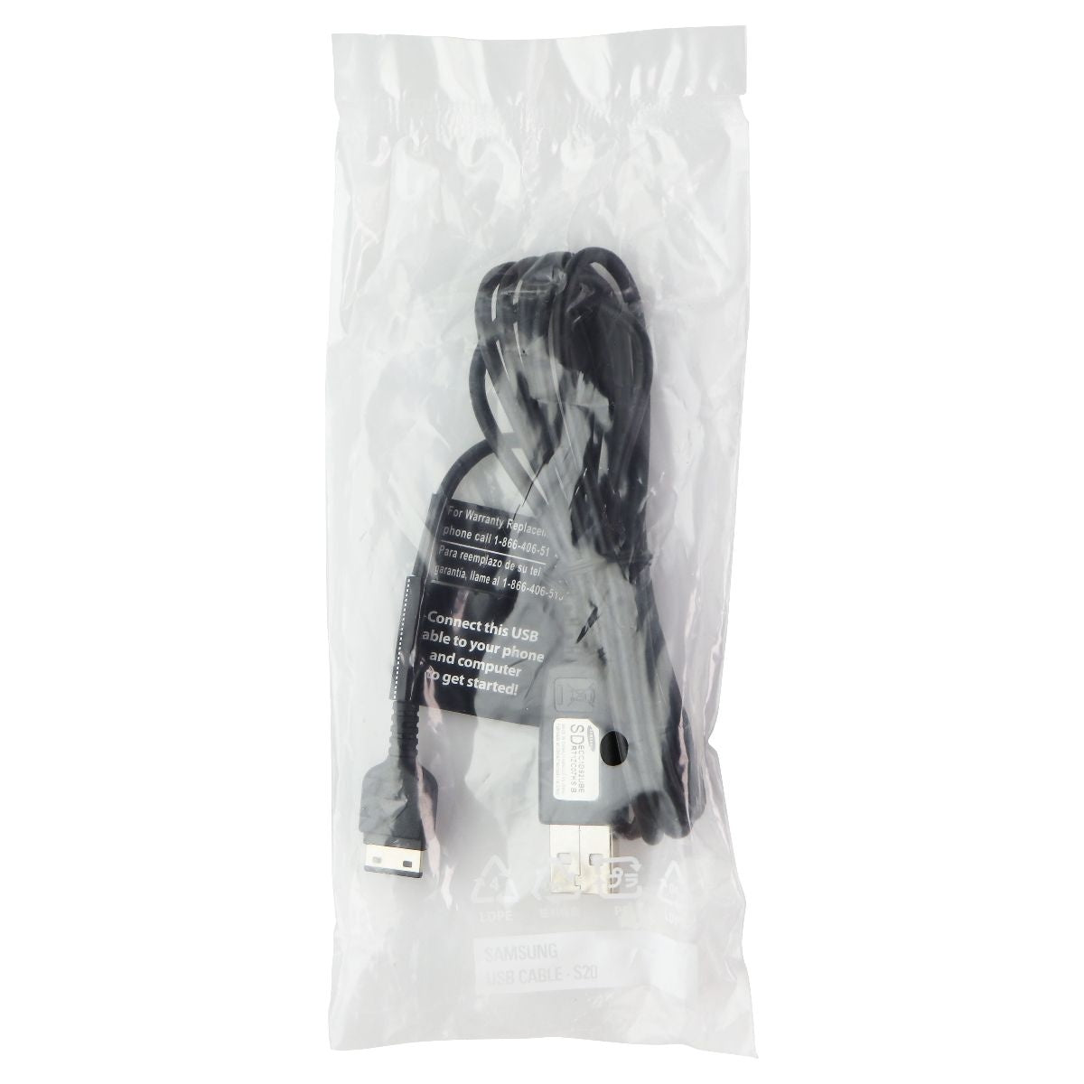Samsung OEM 20-Pin Charging Data Cable - Black (ECC1DS2UBE) Cell Phone - Cables & Adapters Samsung    - Simple Cell Bulk Wholesale Pricing - USA Seller