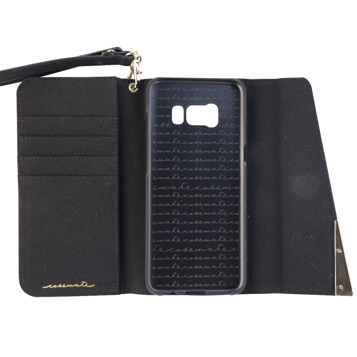 Case-Mate Folio Wristlet Leather Wallet Case for Samsung Galaxy S8 - Black/Gold Cell Phone - Cases, Covers & Skins Case-Mate    - Simple Cell Bulk Wholesale Pricing - USA Seller